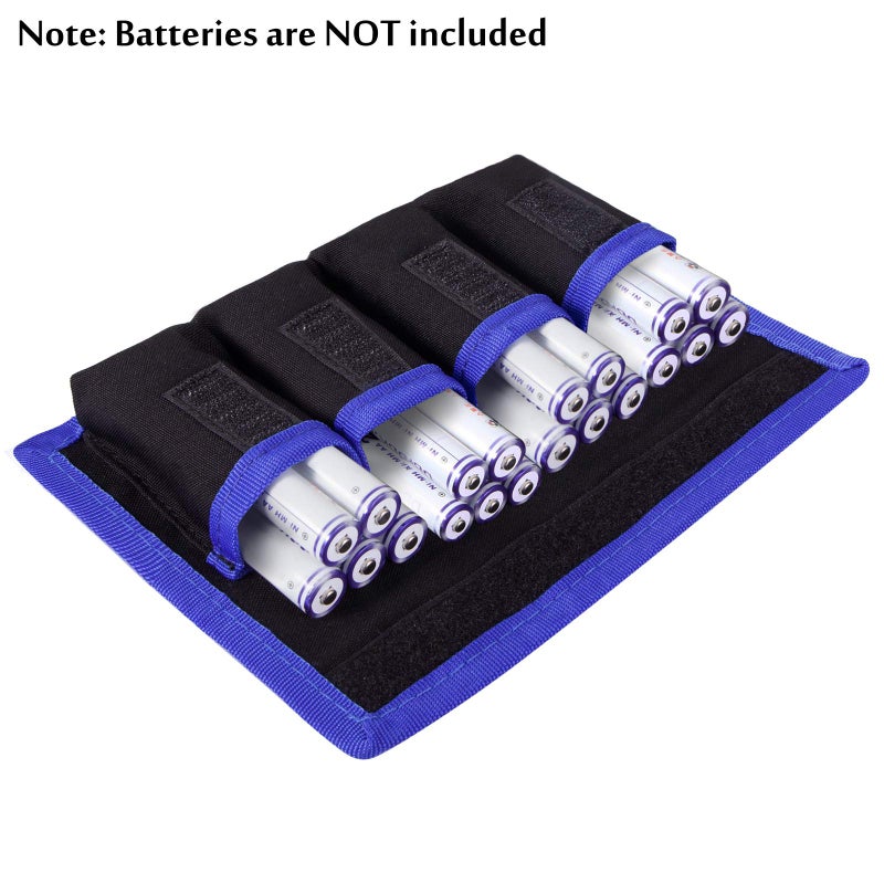 Meking DSLR Camera Battery Holder/Pouch/Case/Bag (4 Pocket) for AA Battery, Canon LP-E6 LP-E8 LP-E10 LP-E12 Battery, Nikon EN-EL14 EN-EL15 Battery, Sony NP-FW50 NP-F550 NP-FM500H Battery( 2Pcs ) - Image 3